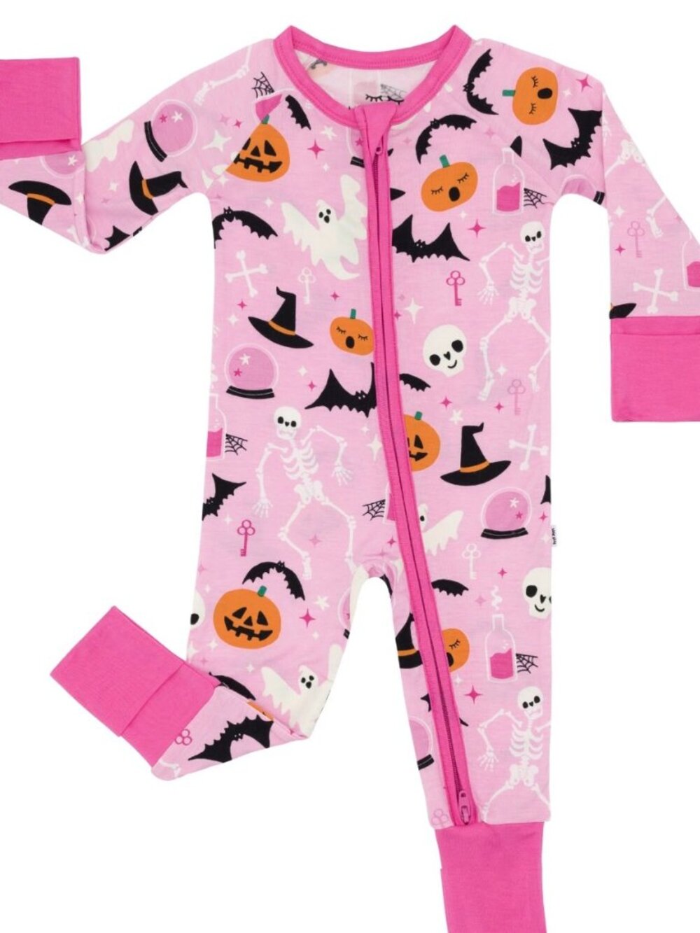 Little Sleepies Pink Glowing Ghouls Zippy 6-12 months
